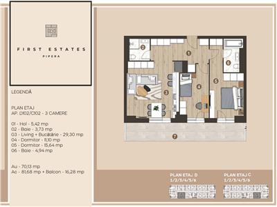 Apartament 3 camere | Pipera First Estates | Incalzire Gratuita